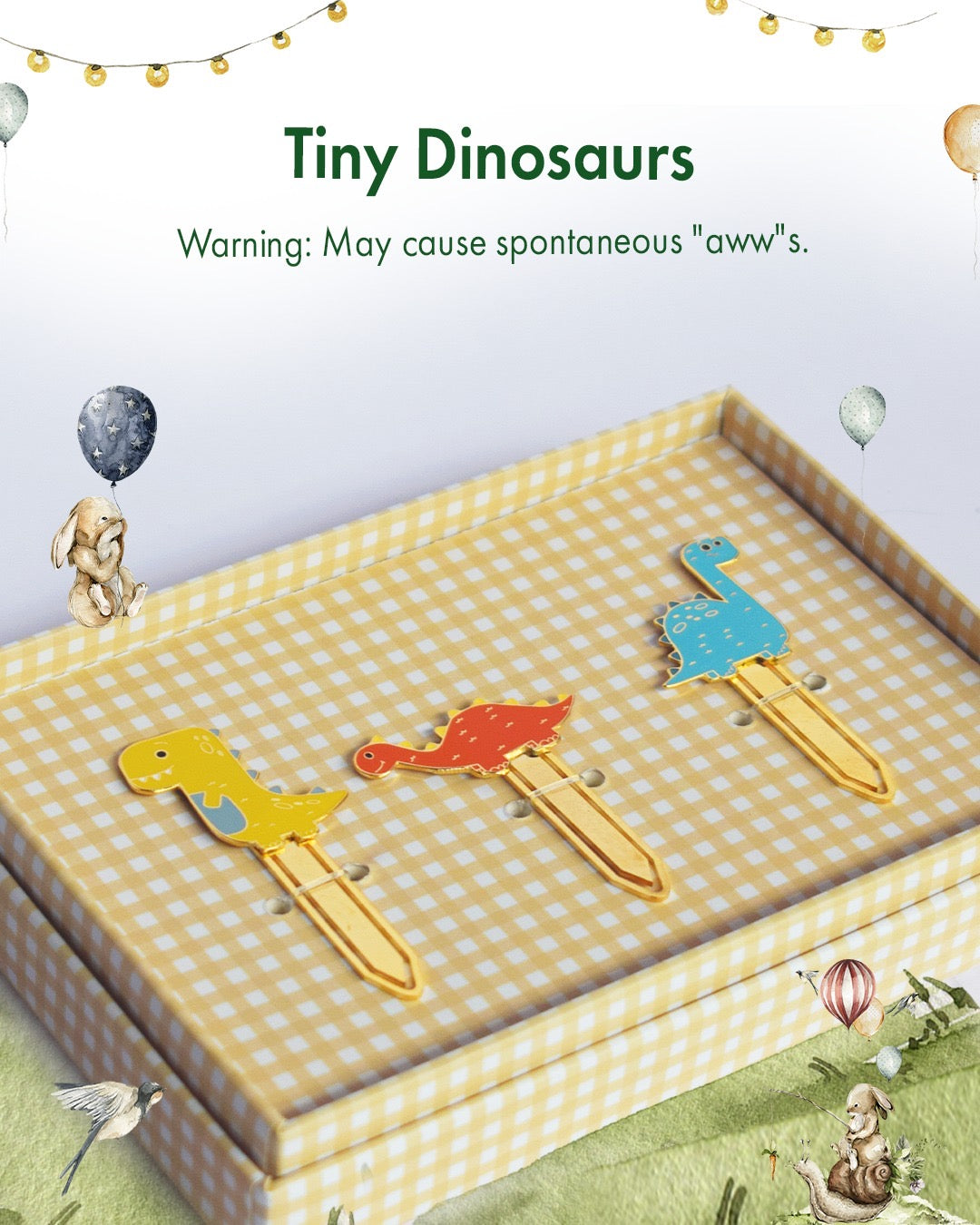 Dino Enamel Bookmarks