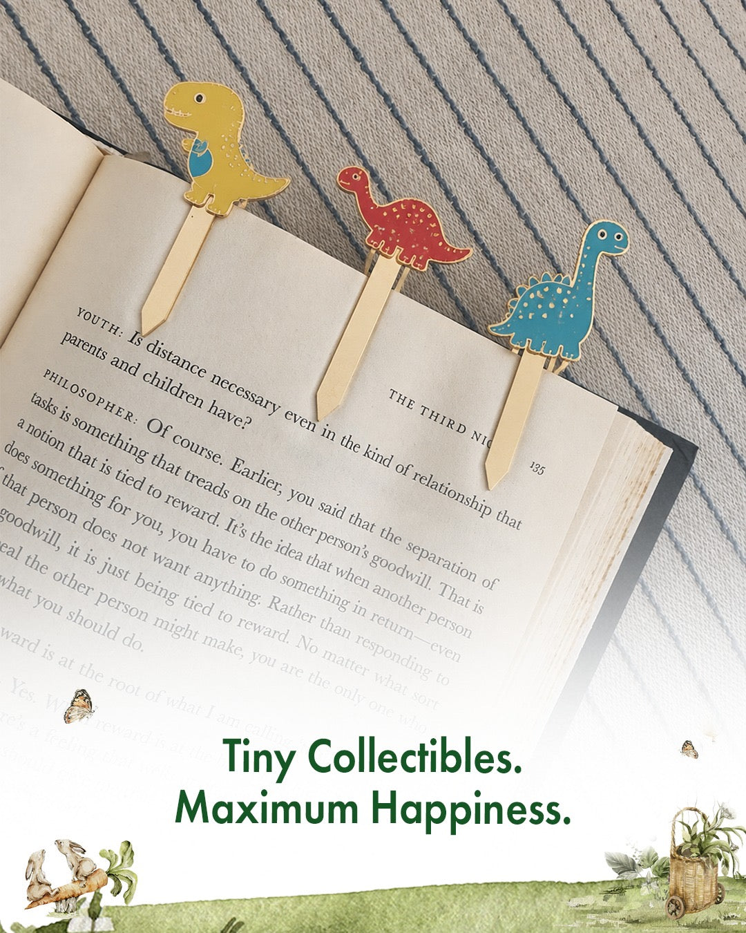 Dino Enamel Bookmarks