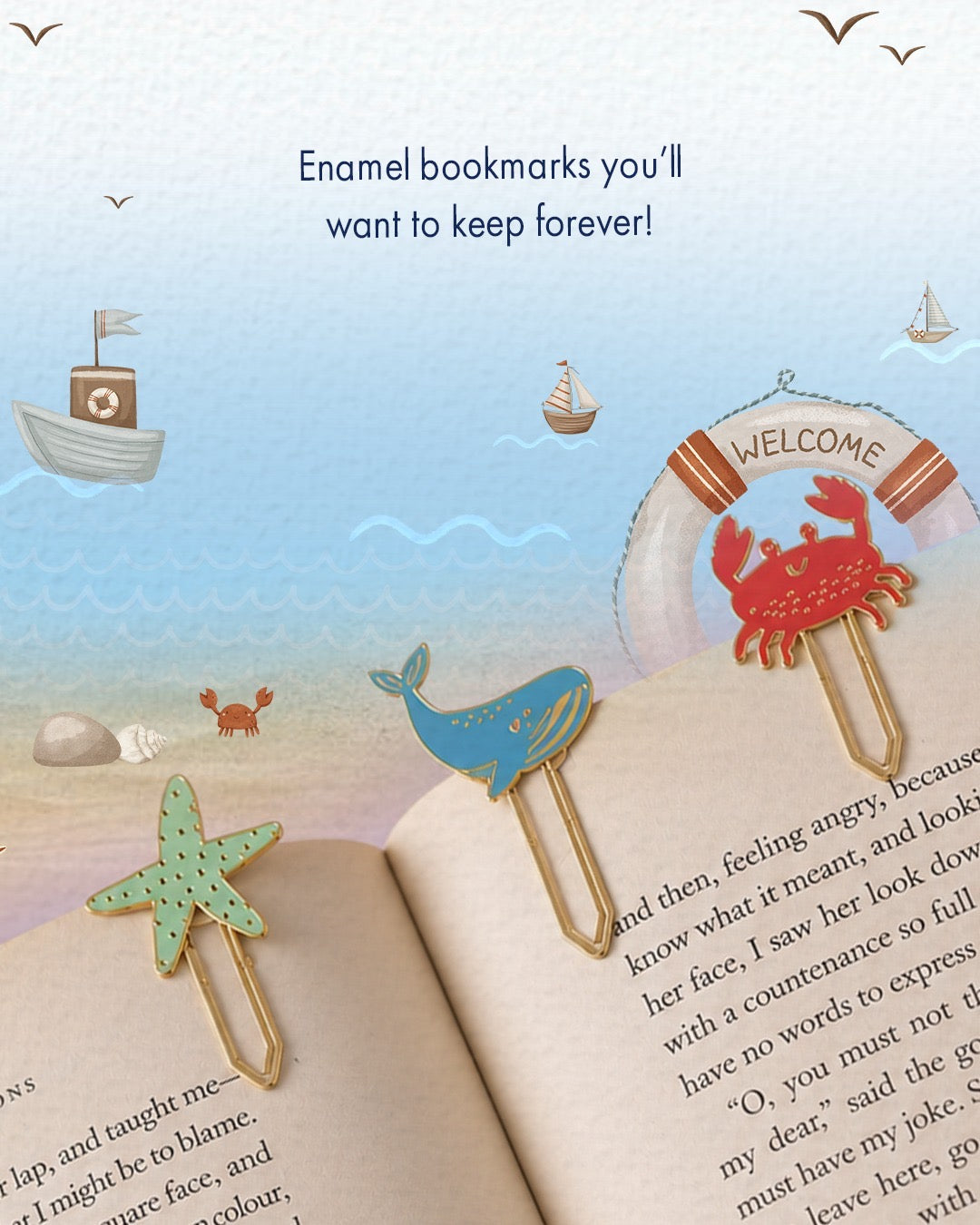 Underwater Wonderland Enamel Bookmarks