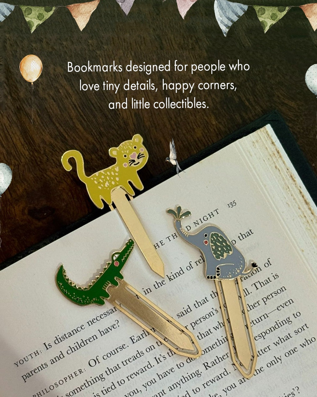 Forest Friends Enamel Bookmarks