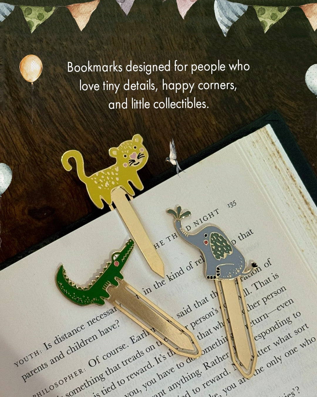 Forest Friends Enamel Bookmarks