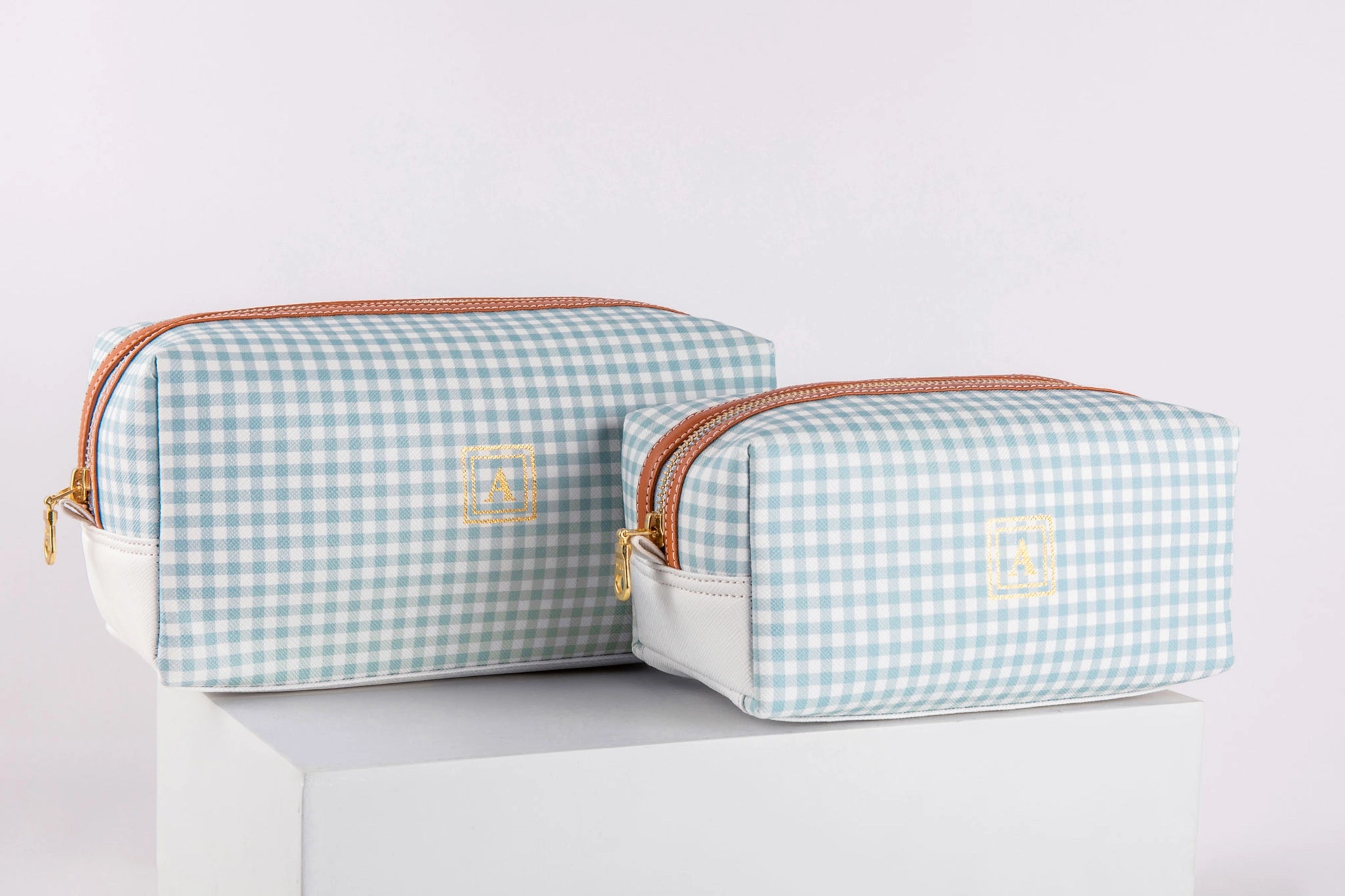 Pattern Of Joy Blue Toiletry Rectangular Pouches – Set Of 2