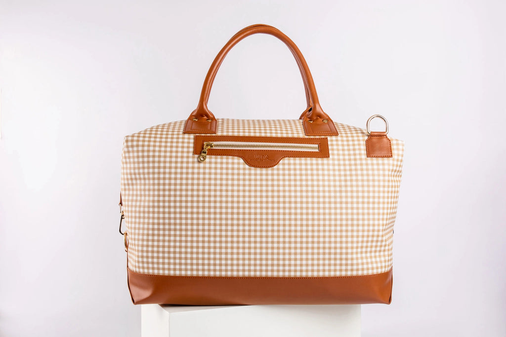 Pattern Of Joy Brown Duffle Bag