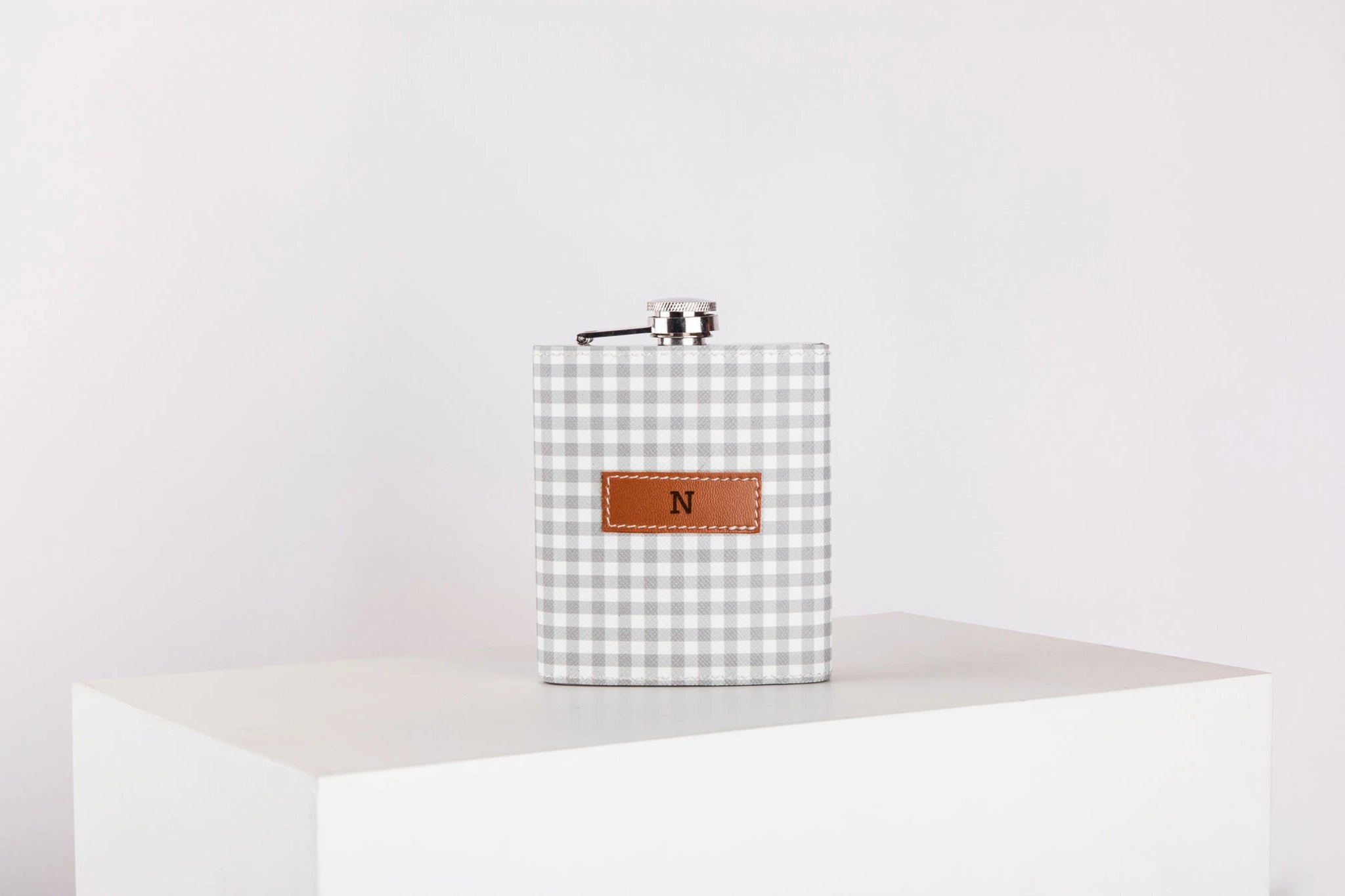 Pattern Of Joy Grey Hip Flask