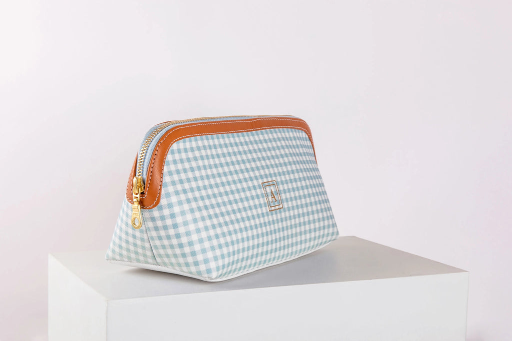 Pattern Of Joy Blue MakeUp Wide Base Pouches – Set Of 2