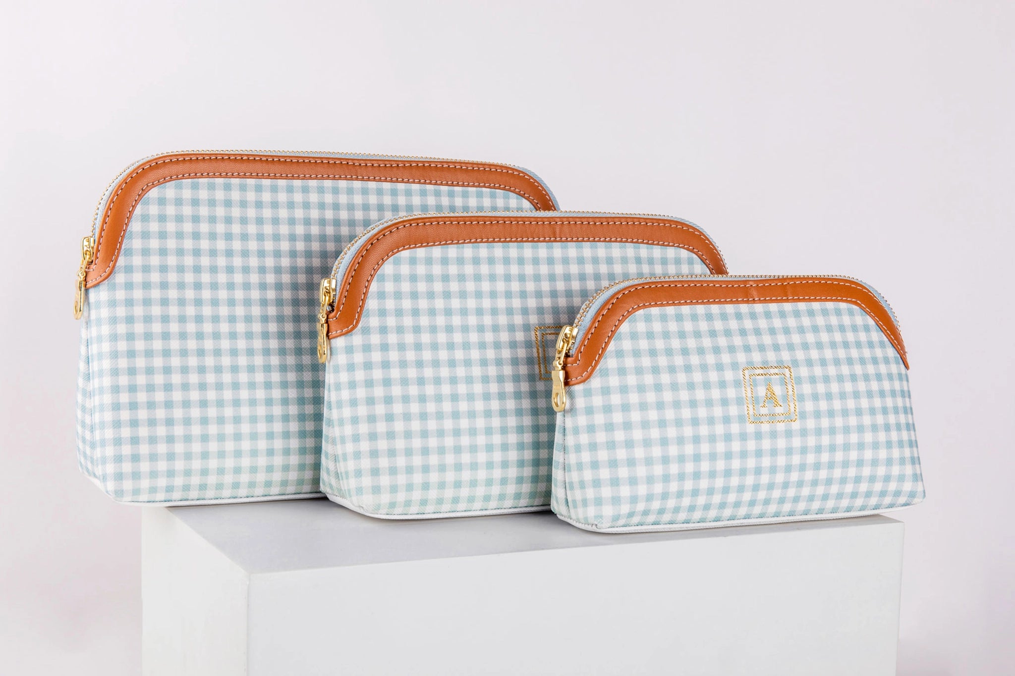 Pattern Of Joy Blue Oval All Purpose Pouch – Set of 3