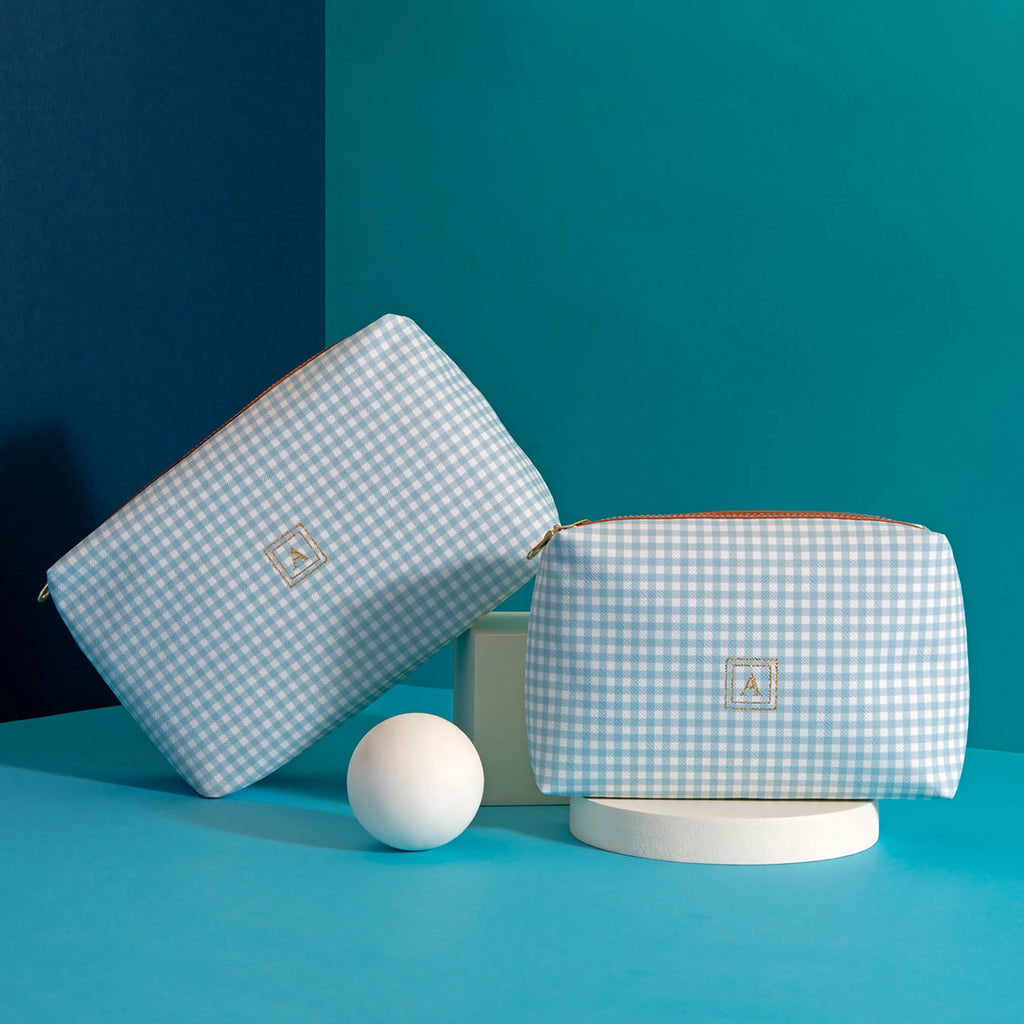 Pattern Of Joy Blue Soft Pouches Set Of 2