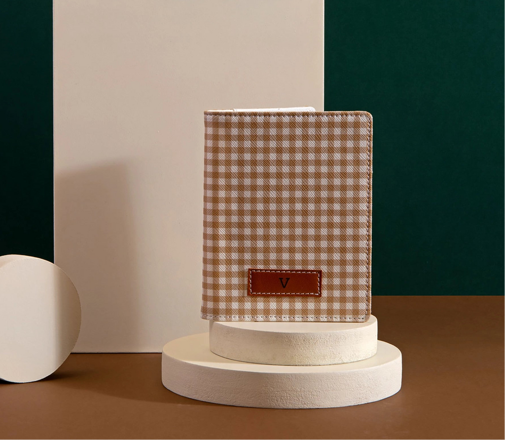 Pattern Of Joy Brown Passport Sleeve