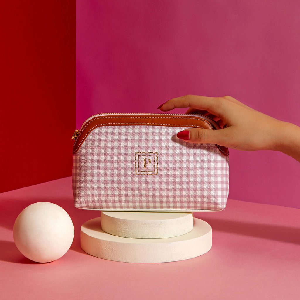 Pattern Of Joy Pink Mini Oval Pouch