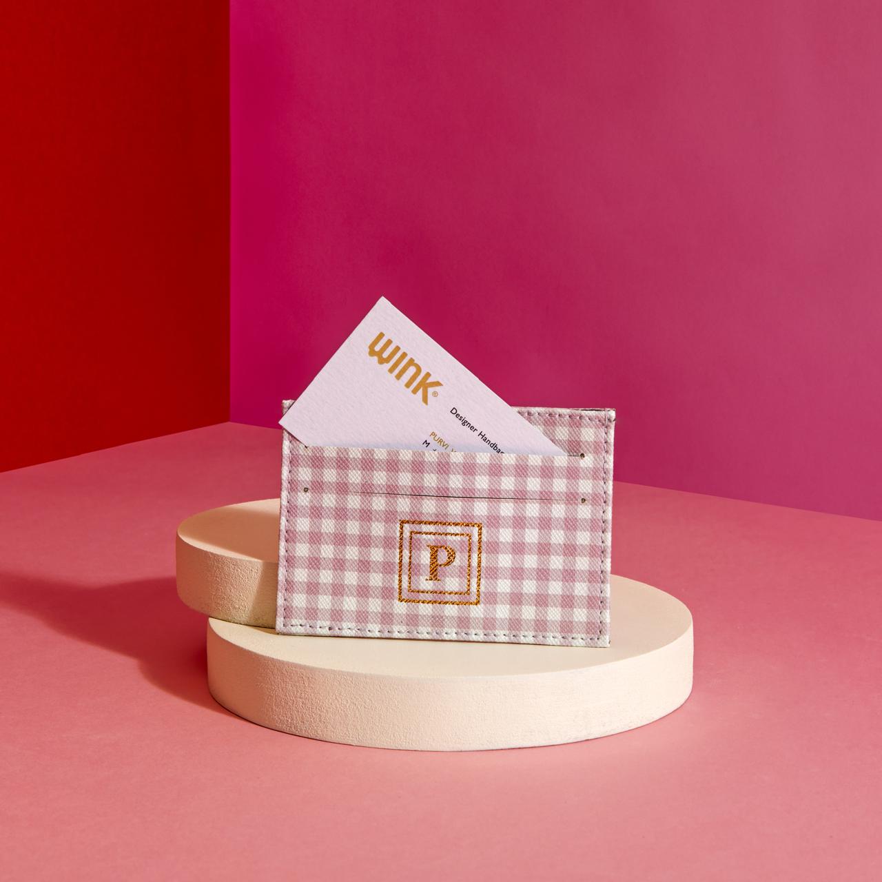Pattern Of Joy Pink Card Holder