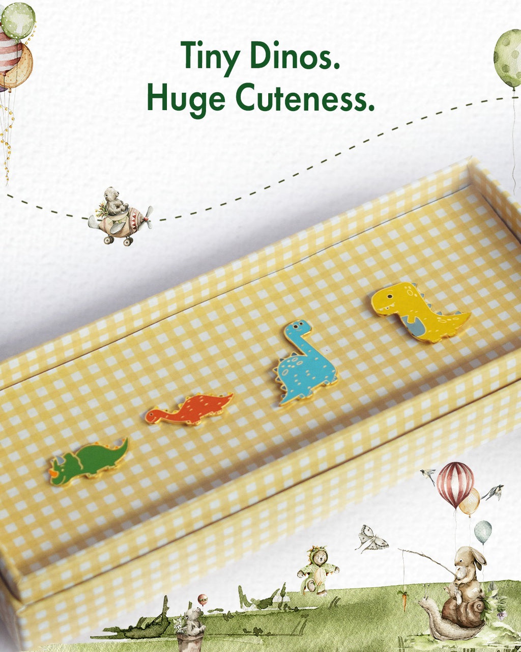 Dino Enamel Pins