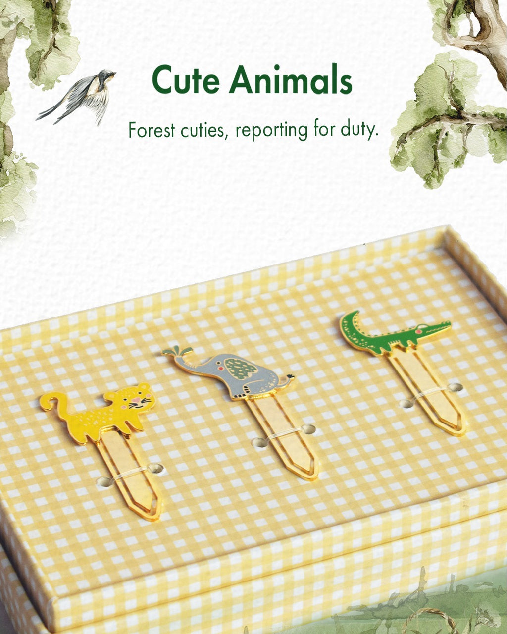 Forest Friends Enamel Bookmarks